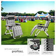TECTAKE - Chaise longue pliable CLOUD II avec pare-soleil gris clair - vignette