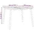VIDAXL - vidaXL Table de jardin anthracite 100x100x71 cm acier - vignette