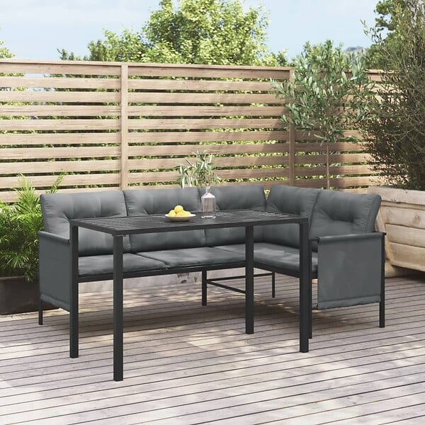 VIDAXL - vidaXL Table à manger de jardin anthracite 110x54x70 cm acier - large