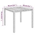 VIDAXL - vidaXL Table de jardin dessus en bois Gris 90x90x75 cm Résine tressée - vignette