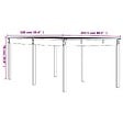VIDAXL - vidaXL Table de jardin blanc 203,5x100x76 cm bois massif de pin - vignette