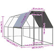 VIDAXL - vidaXL Poulailler d'extérieur 2x6x2 m Acier galvanisé - vignette