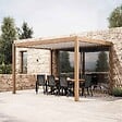 OVIALA - Pergola bioclimatique autoportée motorisée et éclairée 3x4m et 1 store - Kavala - vignette