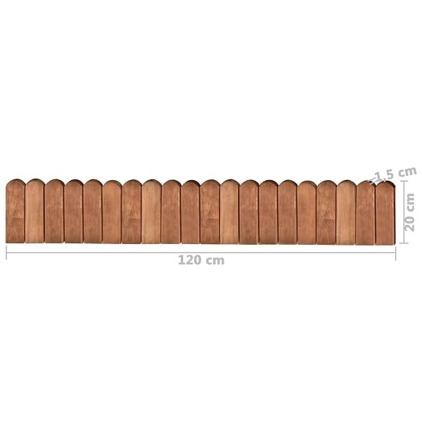 VIDAXL - vidaXL Rouleaux de bordure 3 pcs 120 cm bois de pin imprégné - large