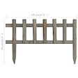 VIDAXL - vidaXL Bordure de jardin 10 pcs Bois de sapin 4,4 m - vignette