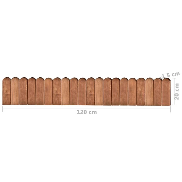 VIDAXL - vidaXL Rouleaux de bordure 2 pcs 120 cm bois de pin imprégné - large