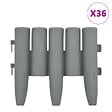 VIDAXL - vidaXL Bordures de pelouse 36 pcs Gris 10 m PP - vignette