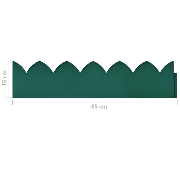 VIDAXL - vidaXL Bordures de jardin 10 pcs Vert 65x15 cm PP - large