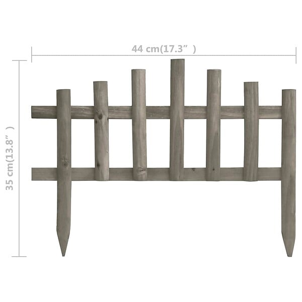 VIDAXL - vidaXL Bordure de jardin 10 pcs Bois de sapin 4,4 m - large