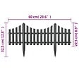 VIDAXL - vidaXL Bordures de pelouse 17 pcs Anthracite 10 m PP - vignette