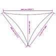 VIDAXL - vidaXL Voile d'ombrage 160 g/m² Crème 4x4x5,8 m PEHD - vignette