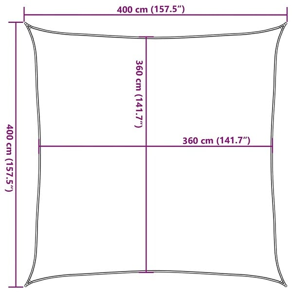 VIDAXL - vidaXL Voile d'ombrage 160 g/m² Anthracite 4x4 m PEHD - large