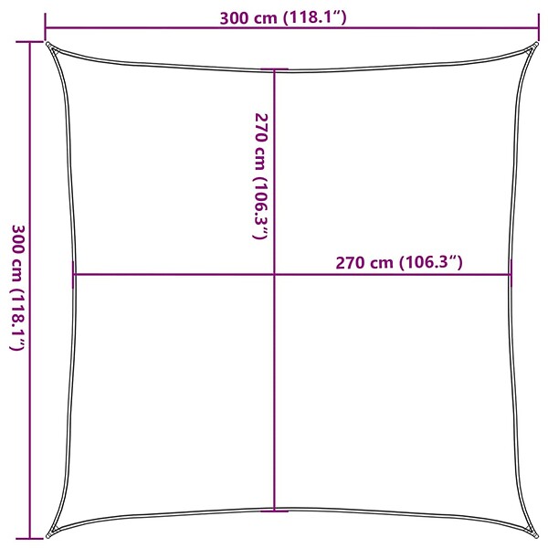 VIDAXL - vidaXL Voile d'ombrage 160 g/m² Anthracite 3x3 m PEHD - large