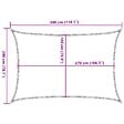 VIDAXL - vidaXL Voile d'ombrage 160 g/m² Crème 2x3 m PEHD - vignette