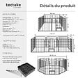 TECTAKE - Enclos pour chien modulable gris - vignette