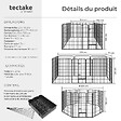 TECTAKE - Enclos pour chien modulable gris - vignette