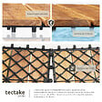 TECTAKE - Dalles de terrasse TABULA 4 lames marron - vignette