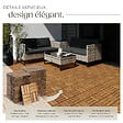 TECTAKE - Dalles de terrasse TABULA 12 lames marron - vignette