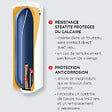 THERMOR - Chauffe-eau électrique Stéatis Thermor - Mural Vertical Étroit - 1800W - 3 personnes - Blanc - vignette