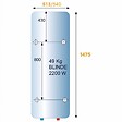 ATLANTIC - Chauffe-eau électrique Chaufféo Atlantic - Vertical mural - 200L - 2200W - vignette