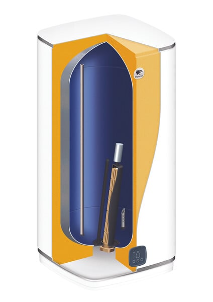THERMOR - Chauffe-eau électrique Malicio 3 connecté Thermor - 2250W - Plat Multiposition - 40L - 1 personne - Blanc - large