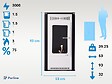 PURLINE - Poêle à éthanol 3kW en acier blanc avec porte en verre trempé - vignette