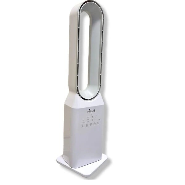 NIKLAS - Ventilateur sans pales à Télécommande 50W Programmable avec Minuterie - Rafraichisseur d'air 3 Vitesses Design Blanc NIKLAS - large