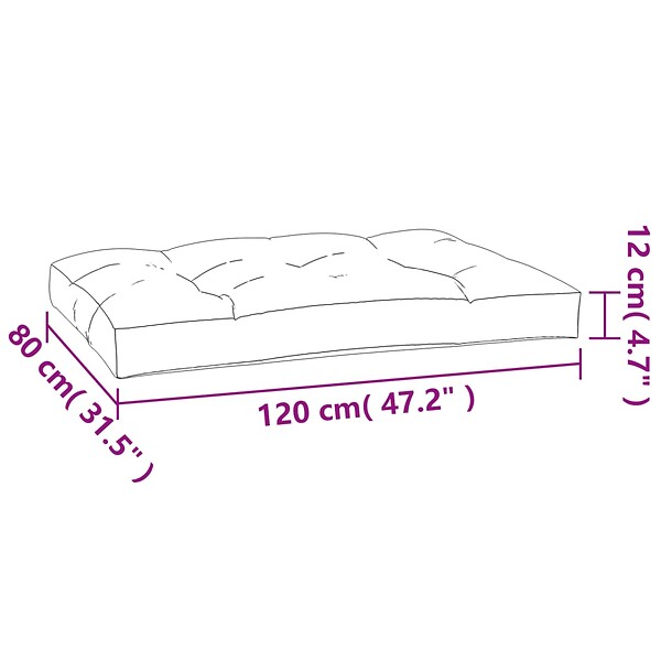 VIDAXL - vidaXL Coussin de palette anthracite 120x80x12 cm tissu - large