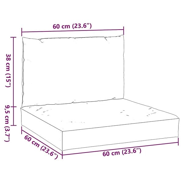 VIDAXL - vidaXL Coussins de palette lot de 2 rayures bleues/blanches - large