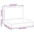 VIDAXL - vidaXL Coussins de palette lot de 2 rayures bleues/blanches - vignette
