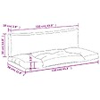VIDAXL - vidaXL Coussins de palette lot de 2 rayures bleues/blanches - vignette