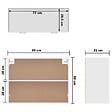 VIDAXL - vidaXL Armoire suspendue "Lyon" Blanc 80x31x60 cm Bois d’ingénierie - vignette