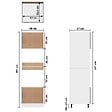 VIDAXL - Armoire à micro-ondes Blanc 60x57x207 cm Bois d’ingénierie - vignette