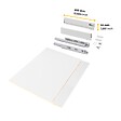 EMUCA - Kit de tiroirs pour cuisine ou salle de bains Vertex avec réglages 3D, hauteur 93mm, avec panneaux inclus, module 900mm, Peint en blanc - vignette