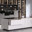 EMUCA - Tiroir extérieur Vertex Push Synchro avec réglages 3D, hauteur 178mm , 40kg, profondeur 500mm, Acier, Peint en blanc - vignette