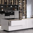 EMUCA - Tiroir extérieur Vertex Push Synchro avec réglages 3D, hauteur 178mm , 40kg, profondeur 350mm, Acier, Peint en blanc - vignette