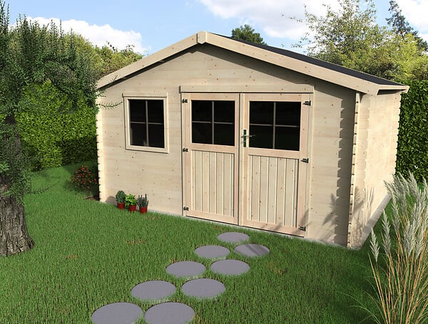 DECOR ET JARDIN - Abri de jardin Flodeal - Bois - SU 10,14m² - large