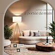 TECTAKE - Lampadaire Lunaris, abat-jour en tissu, trépied marron chêne - vignette