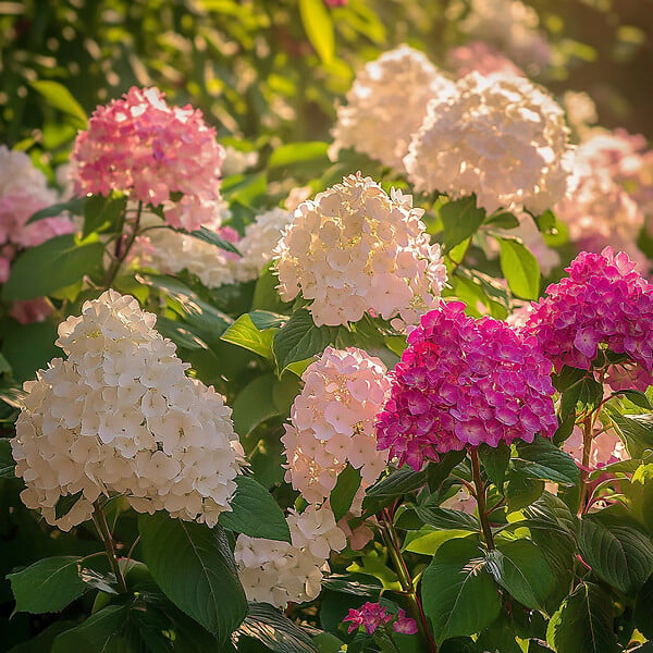 PLANT IN A BOX - Hortensia - Set de 3 - Hortensia paniculata - Hauteur 25-35cm - ⌀9cm - large