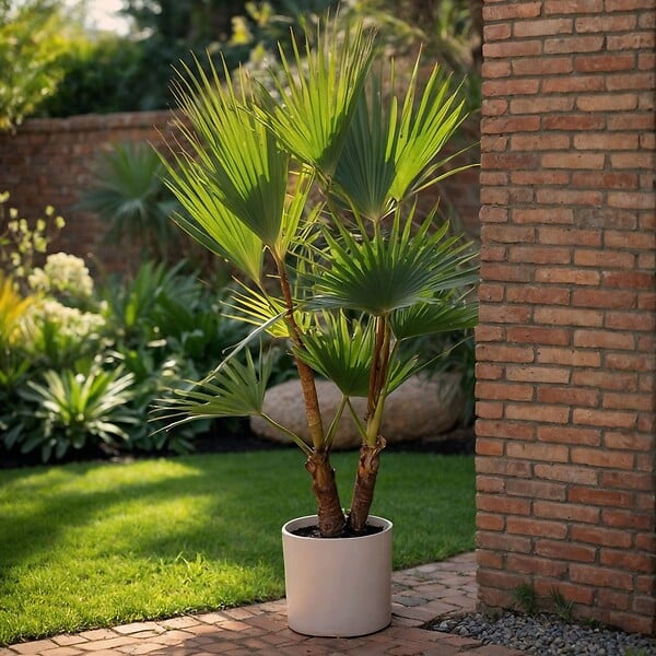 PLANT IN A BOX - Palmier de Washington - Washingtonia robusta - Hauteur 70-90cm - ⌀21cm - large