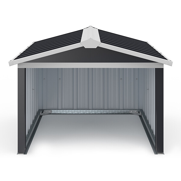 ID MARKET - Garage pour robot tondeuse toit à 2 pentes métal gris anthracite 86 x 98 x 62 cm - large