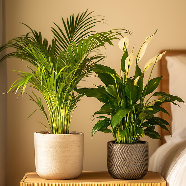 PLANT IN A BOX - Mélange de plantes d'intérieur - Set de 2 - Hauteur 60-75cm - ⌀17cm - large