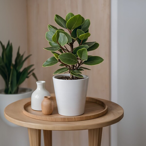 PLANT IN A BOX - Pommier baumier - Set de 2 - Clusia rosea 'Princess' - Hauteur 25-35cm - ⌀12cm - large