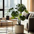 PLANT IN A BOX - Plante à trous - Set de 2 - Monstera deliciosa - Hauteur 70-80cm - ⌀21cm - vignette
