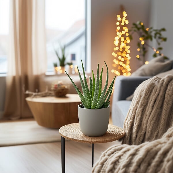 PLANT IN A BOX - Aloe vera - Set de 2 - Aloe barbadensis - Hauteur 25-40cm - ⌀10,5cm - large