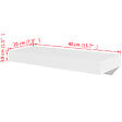 VIDAXL - vidaXL 2 Etagères murales suspendues MDF Blanc Stockage rangement DVD/Livres - vignette