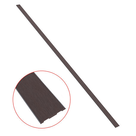 MCCOVER - Bardage ajouré bois composite Chocolat, ep.1cm, l.7.5 cm, L.270 cm - large