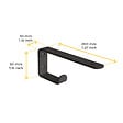 EMUCA - Jeu de supports pour étagères en bois Shelf avec cintre intégré, Acier, Peint en noir - vignette