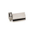 EMUCA - Charnière pour porte en verre avec garniture en acier inoxydable, charnière horizontale avec embout de 34mm, pour porte de 8-12mm, acier inoxydable - vignette