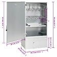 VIDAXL - vidaXL Fumoir à  four à  barbecue avec copeaux de bois 44,5x29x83 cm - vignette